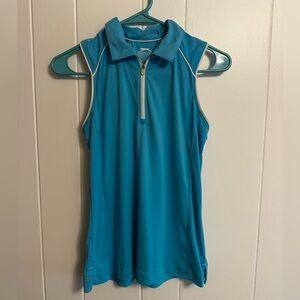 Slazenger Blue Sleeveless Golf Top with White Piping
